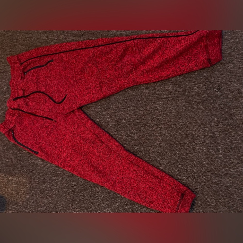 Forever 21 Red & Black Carbon Joggers